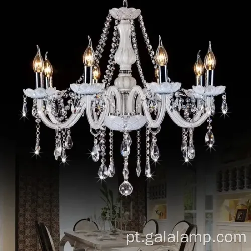 Lustre de cristal de cabeceira transparente elegante